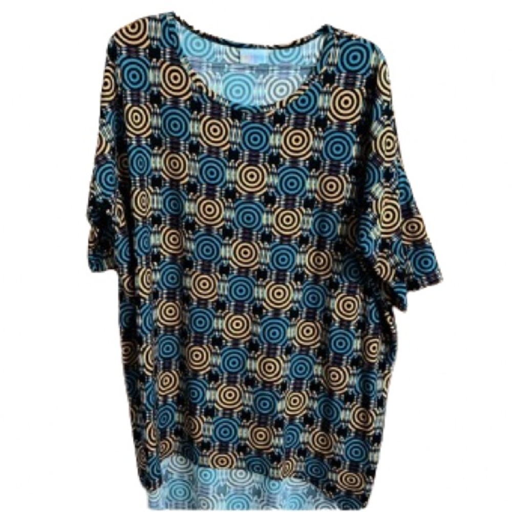 #66 LuLaRoe Irma Medium black peach teal